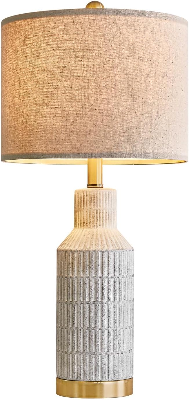 USumkky 25" Modern Ceramic Lamps Single Table Lamp for Living Room Bedro...