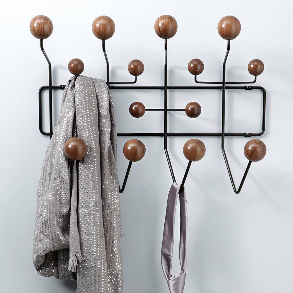SHISEDECO Classic Mid Century Modern Home Hang it All Coat Rack Dark Walnut