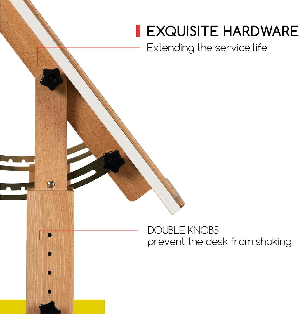 meeden white adjustable drafting table: 35.5" x 23.5", package contents