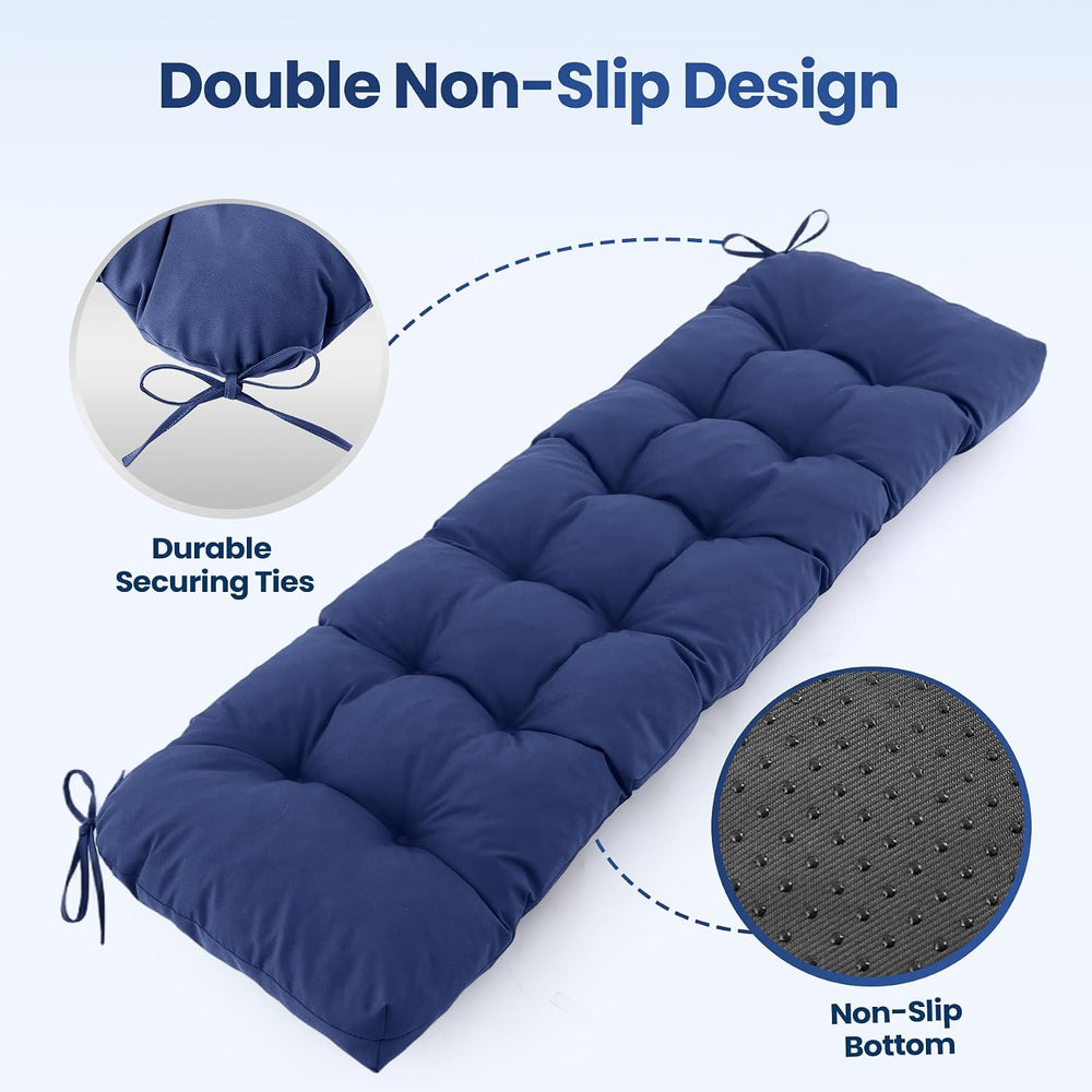 IASEAHK Outdoor Bench Cushion 59x18x5 Inch, Waterproof & Fade-Resistant P...