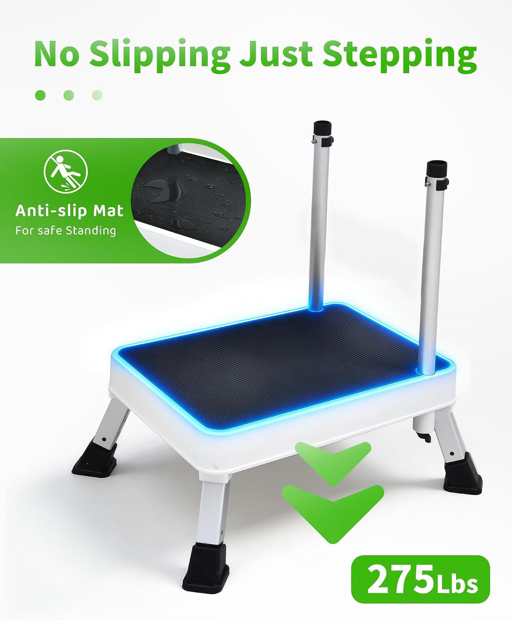 Step Stool with Handle for Elderly, Stepping Stool for Bed