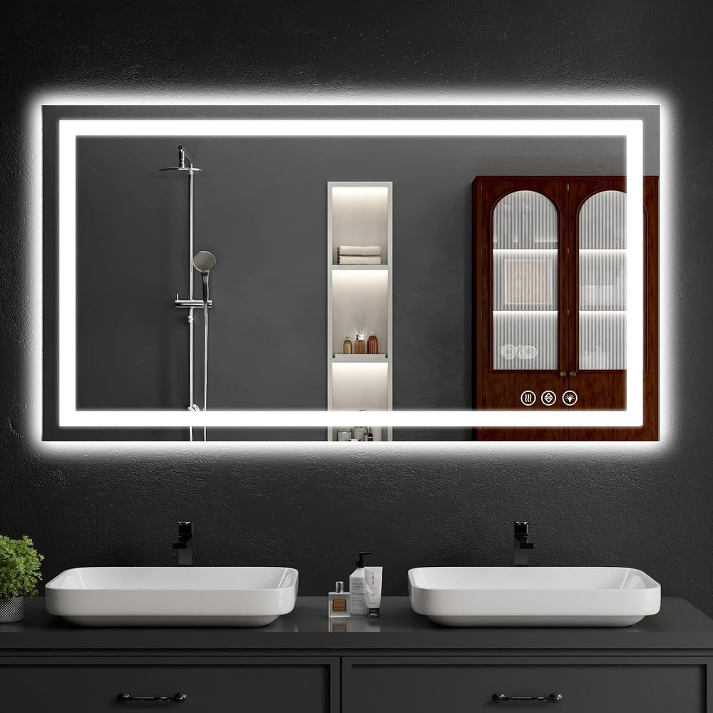 30"x48" LED Bathroom Mirror with Lights | Dimmable，Anti-Fog，Bathroo...
