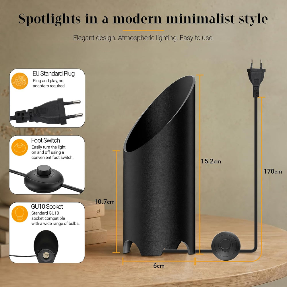 2 Pack Uplights Indoor,7W Ambient Lighting with 3000K GU10 Bulbs,Mood & A...