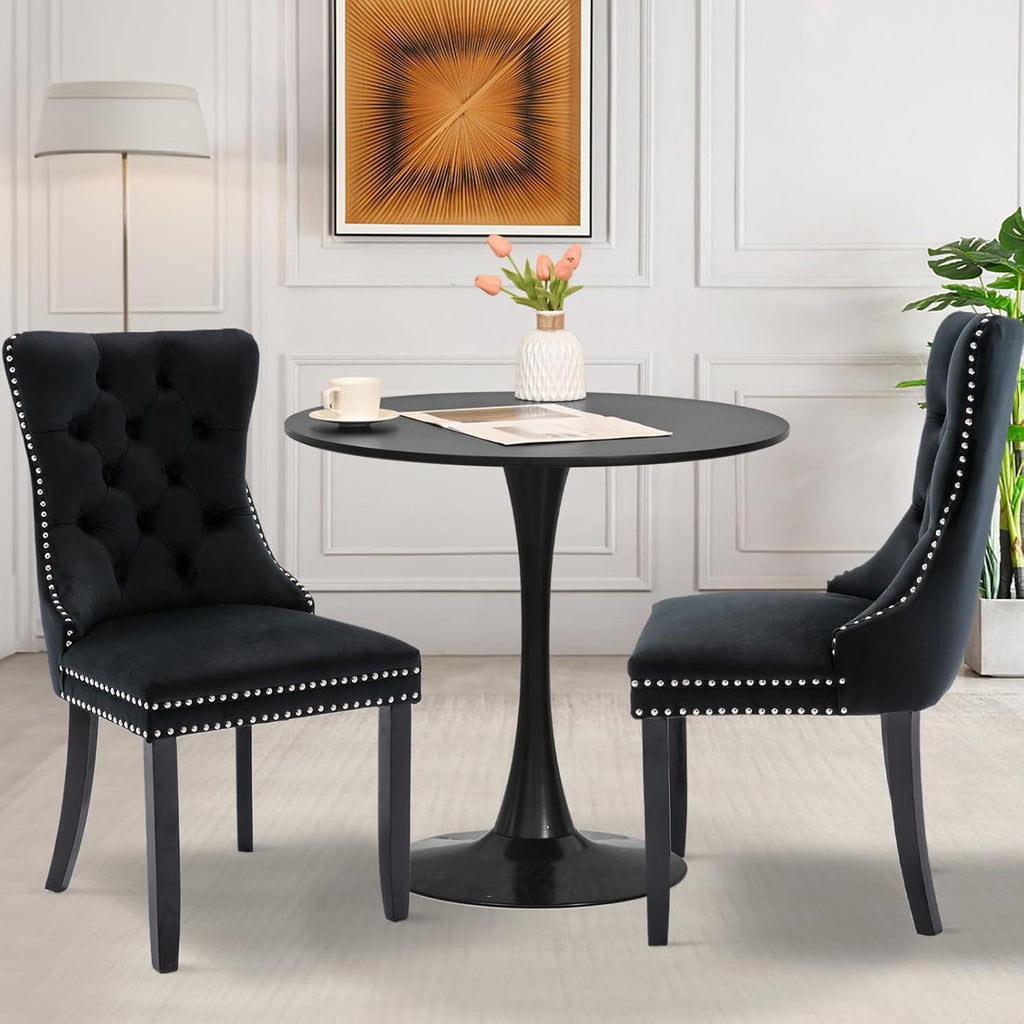 3 Piece Round Dining Table and Chairs Set for 2