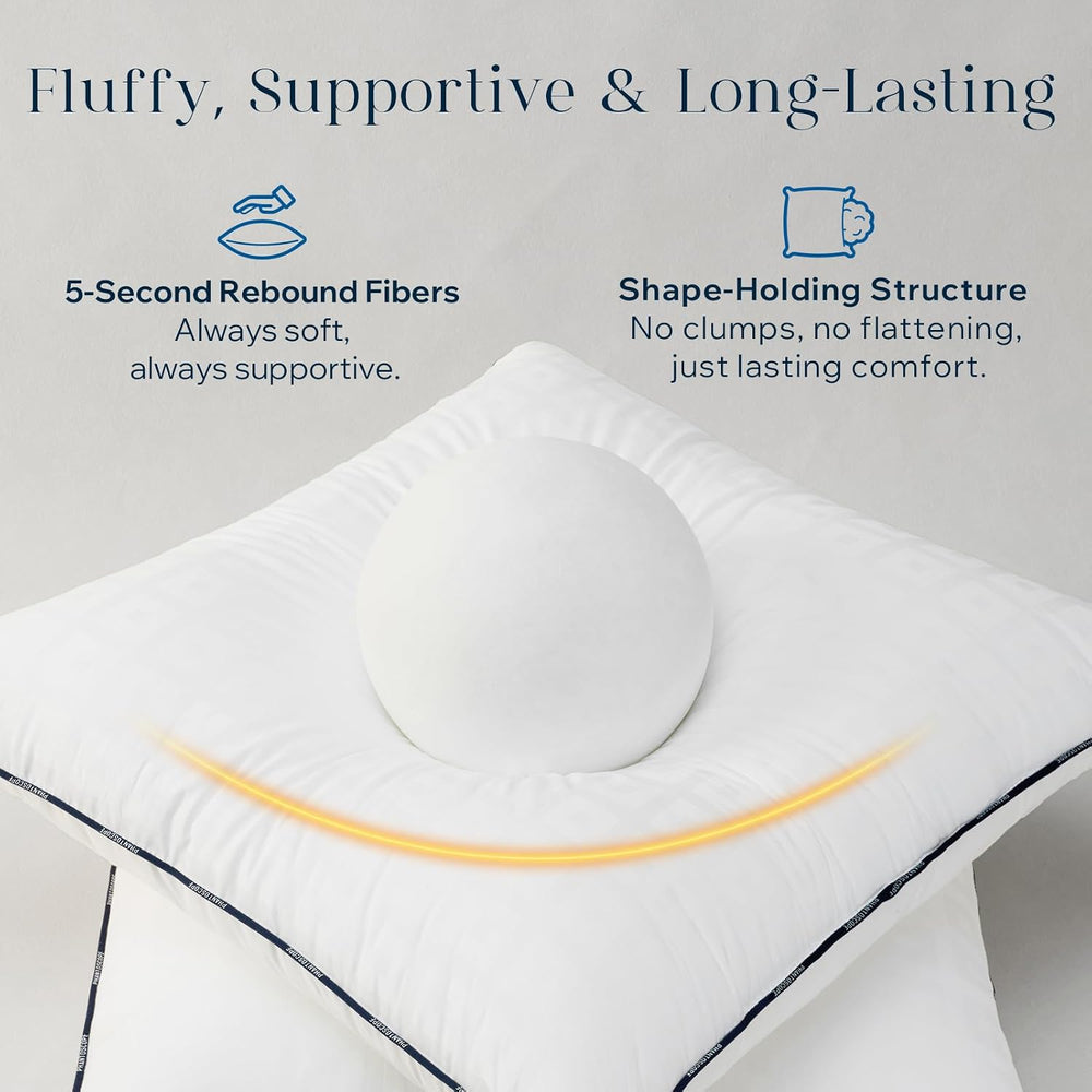 Phantoscope Throw Pillow Inserts with 100% Cotton Cover, 20x20 Inch, 2 Pack