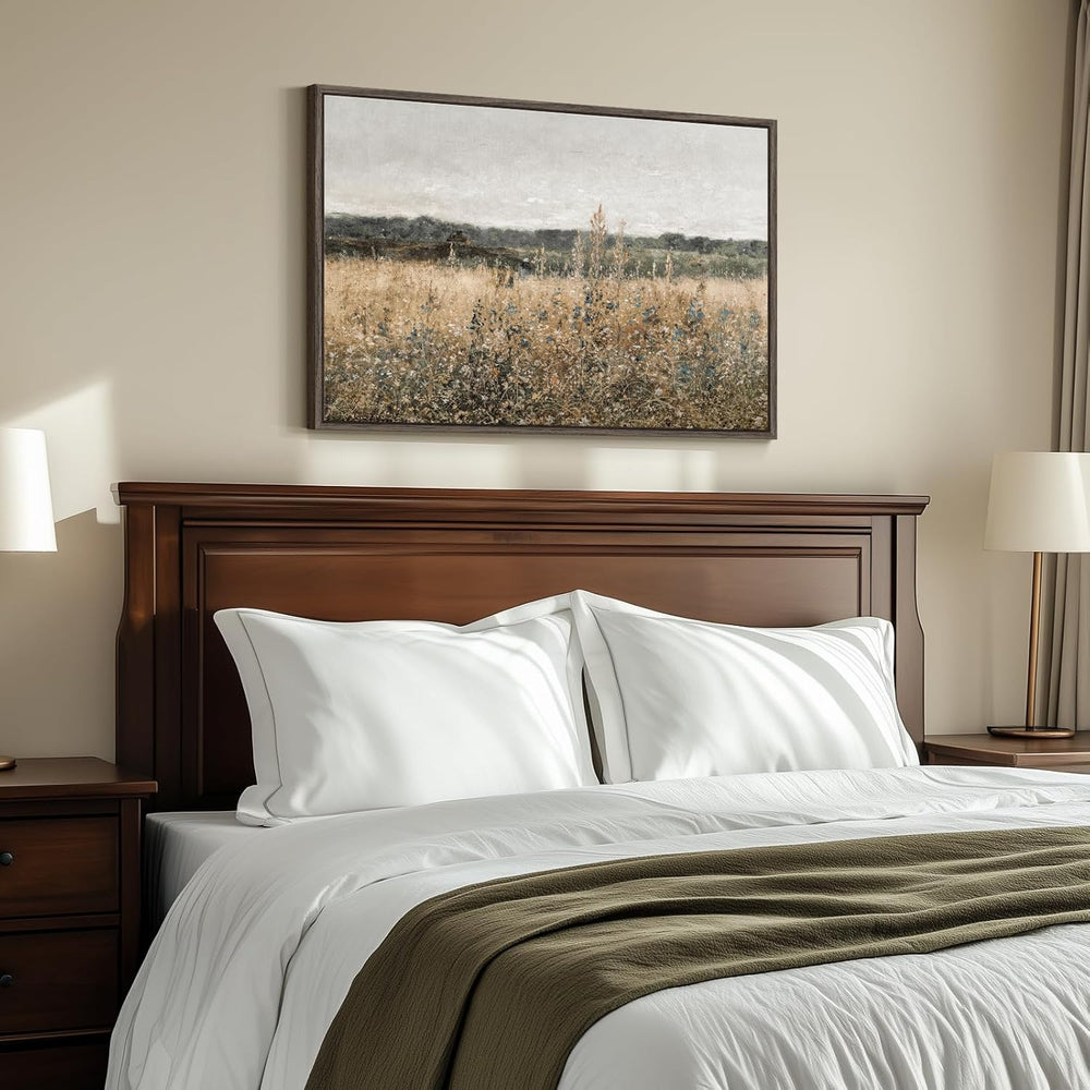 Framed Vintage Landscape Canvas Wall Art, 24x36 Inch