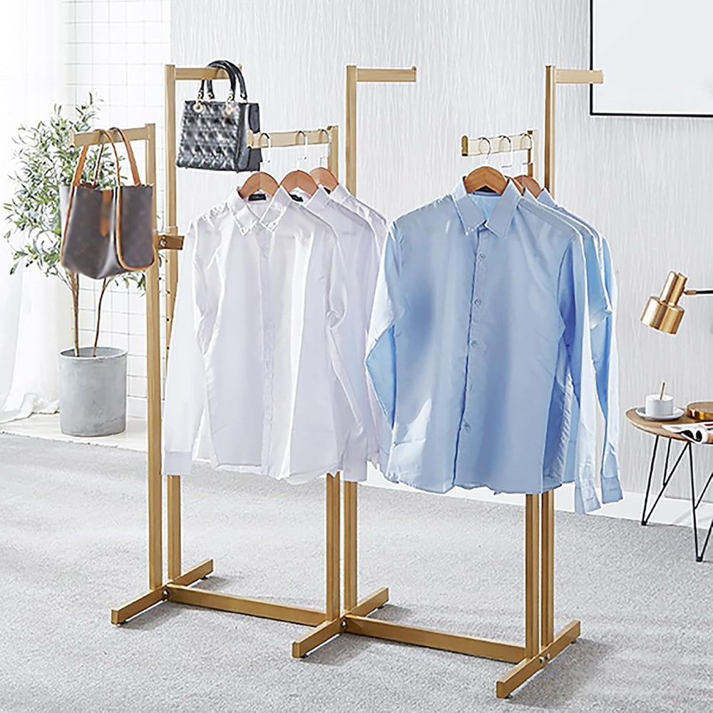 Floor Standing Metal Garment Rack - Heavy Retail Display Racks With Wheels