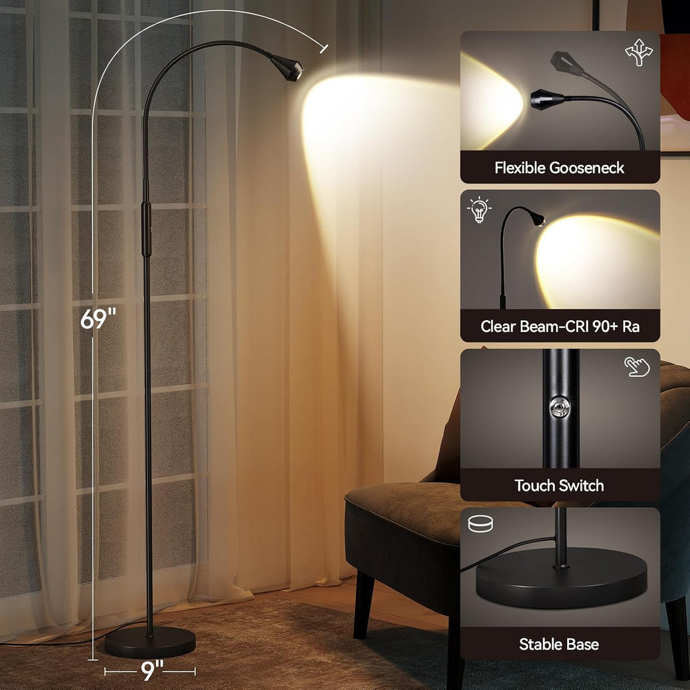 SUNMORY Adjustable LED Beam Floor Lamps for Living Room, Reading Lamp