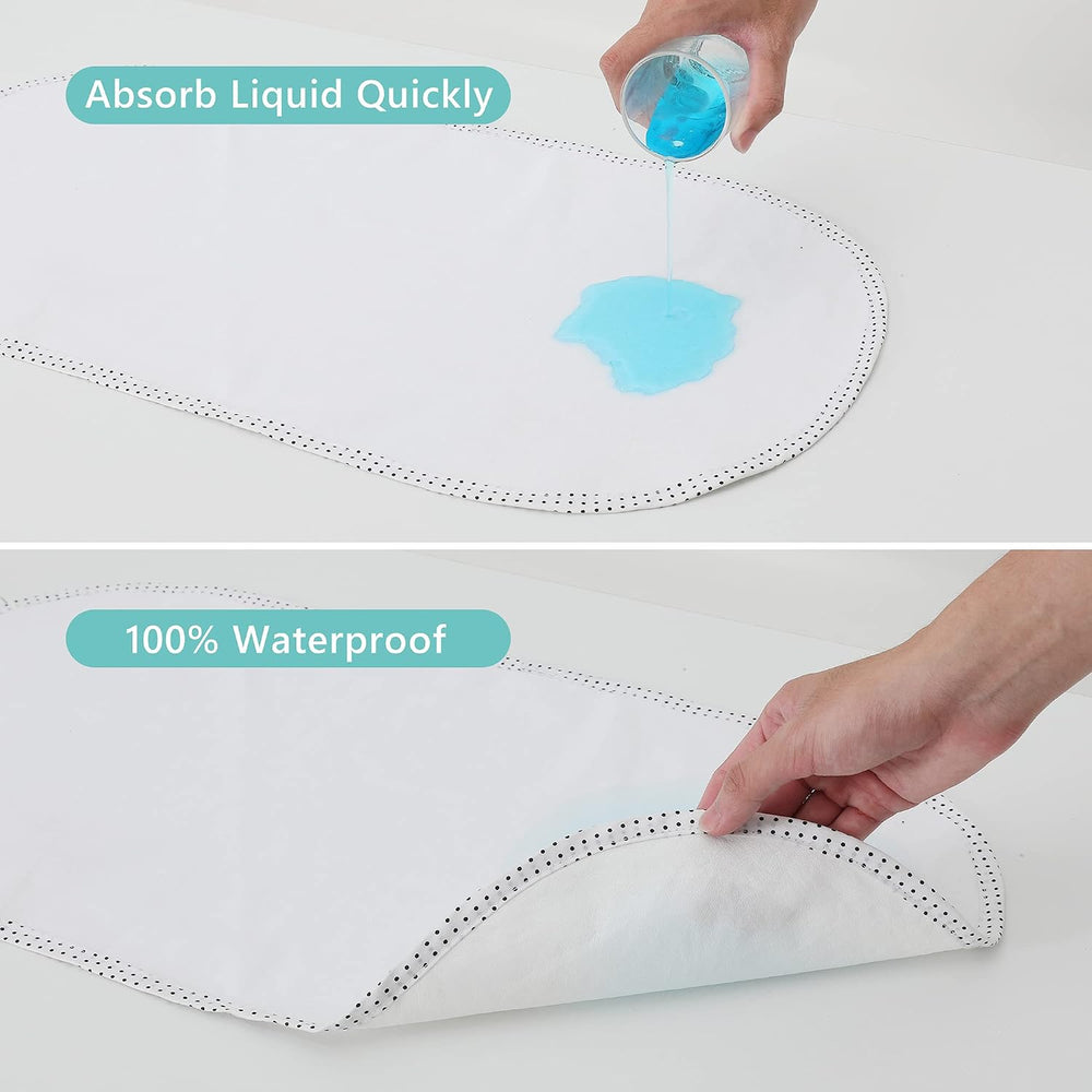 TILLYOU Waterproof Changing Pad Liners 18 Pack, 100% Cotton Reusable Cloth Di...