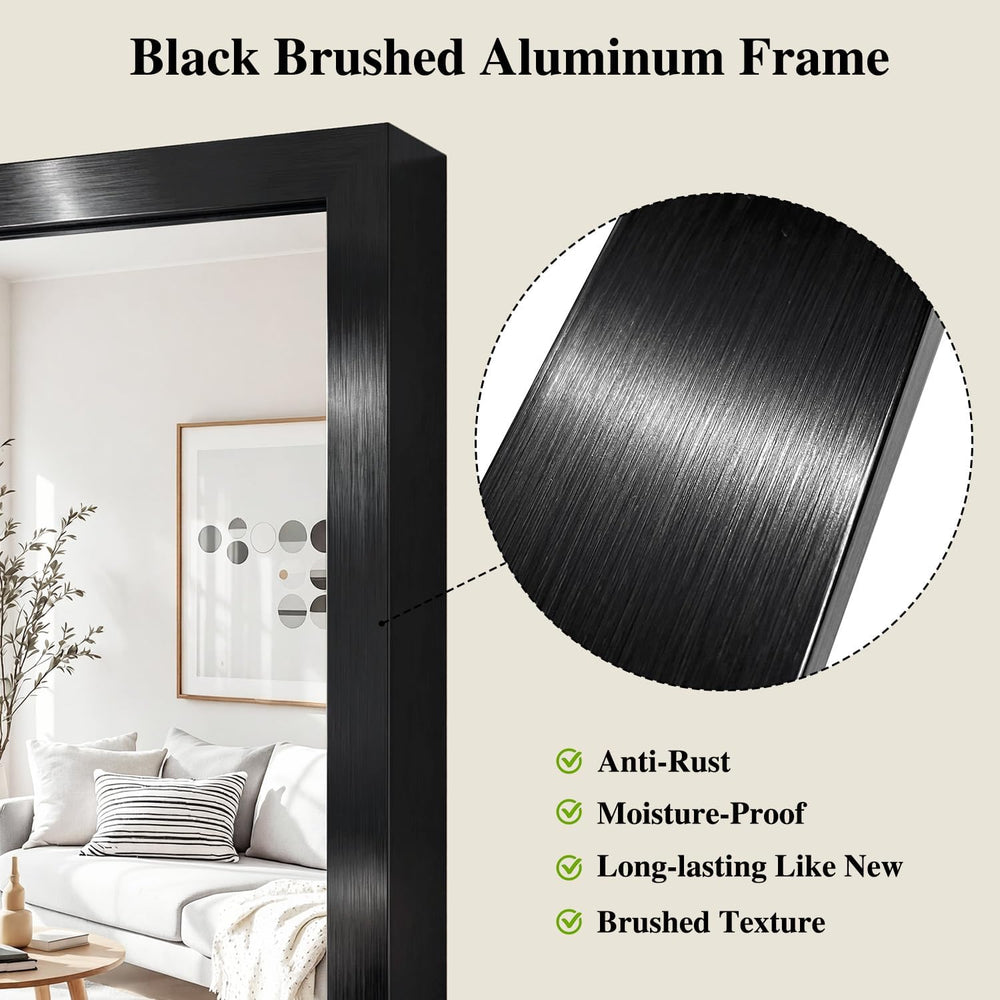 Koonmi Black Mirrors for Wall, 30x40 Inch Bathroom Mirror, Rectangular Wall M...