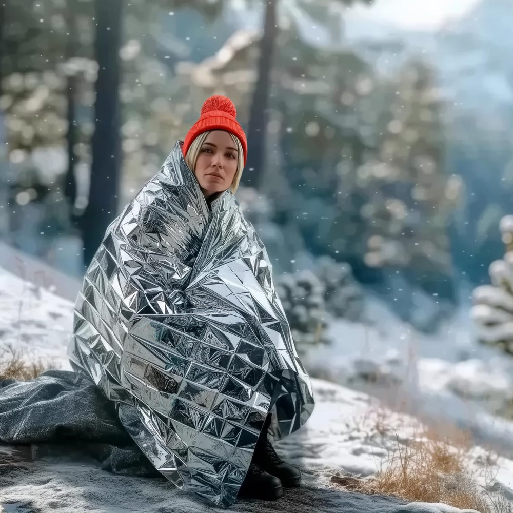 Altland 25 Pack of Emergency Blankets for Winter Survival and Preparedness