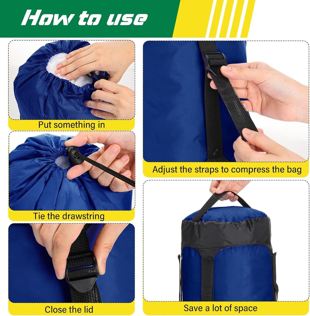 5 Pcs Compression Stuff Sacks for Backpacking