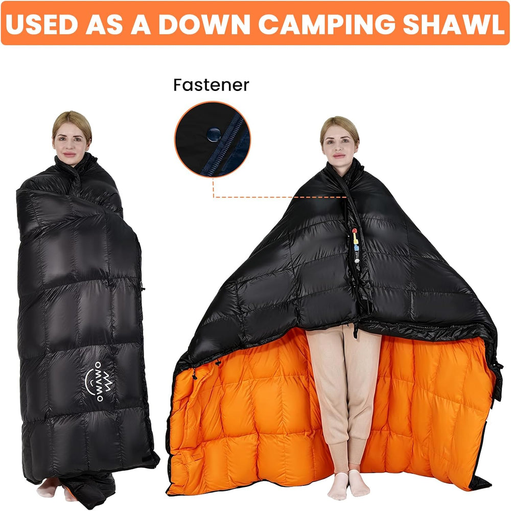 Rectangular Down Sleeping Bag for Adults Camping Backpacking