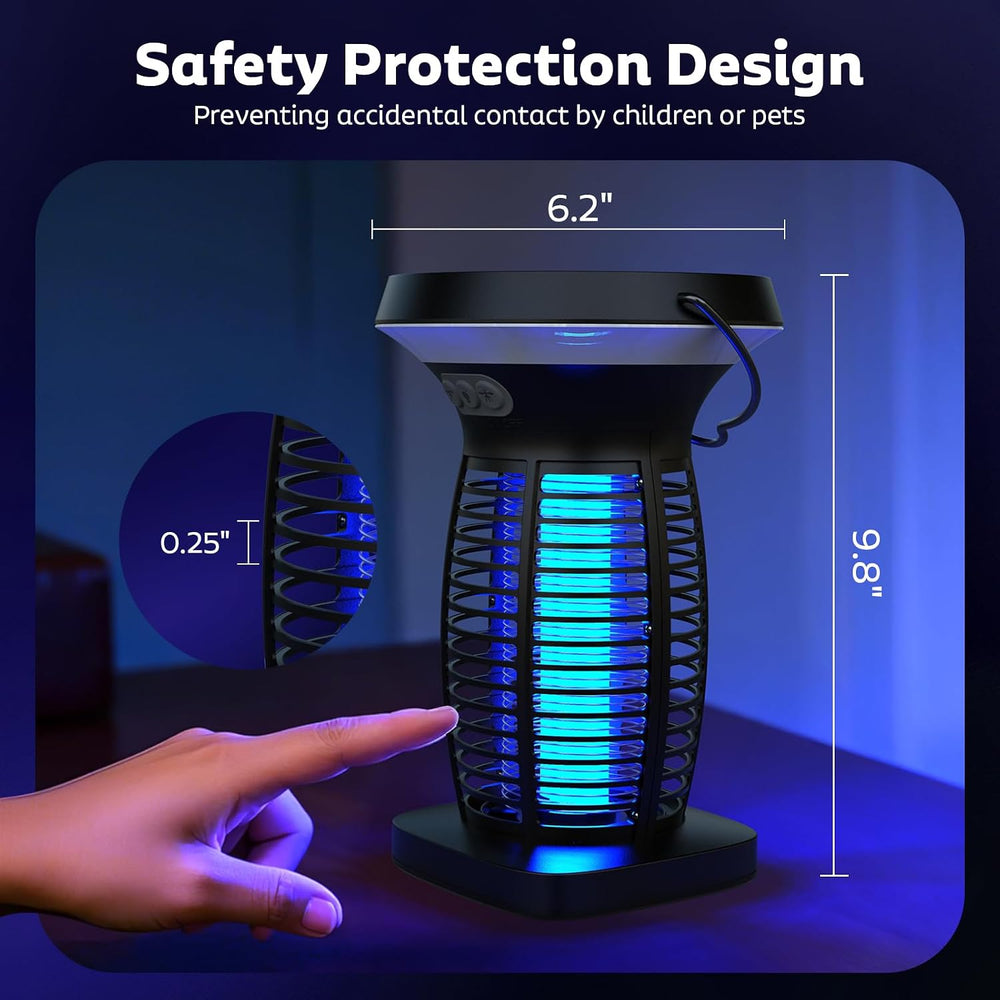 OnBeam Solar Powered Bug Zapper, Outdoor Mosquito Fly Zapper for Patio