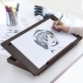 Nnewvante Drawing Table, Foldable Drafting Desk, Adjustable Height & Angle | Tablet and Phone Slots, Bamboo Drawing Board Easel, For Painting, Drafting, Writing, Reading