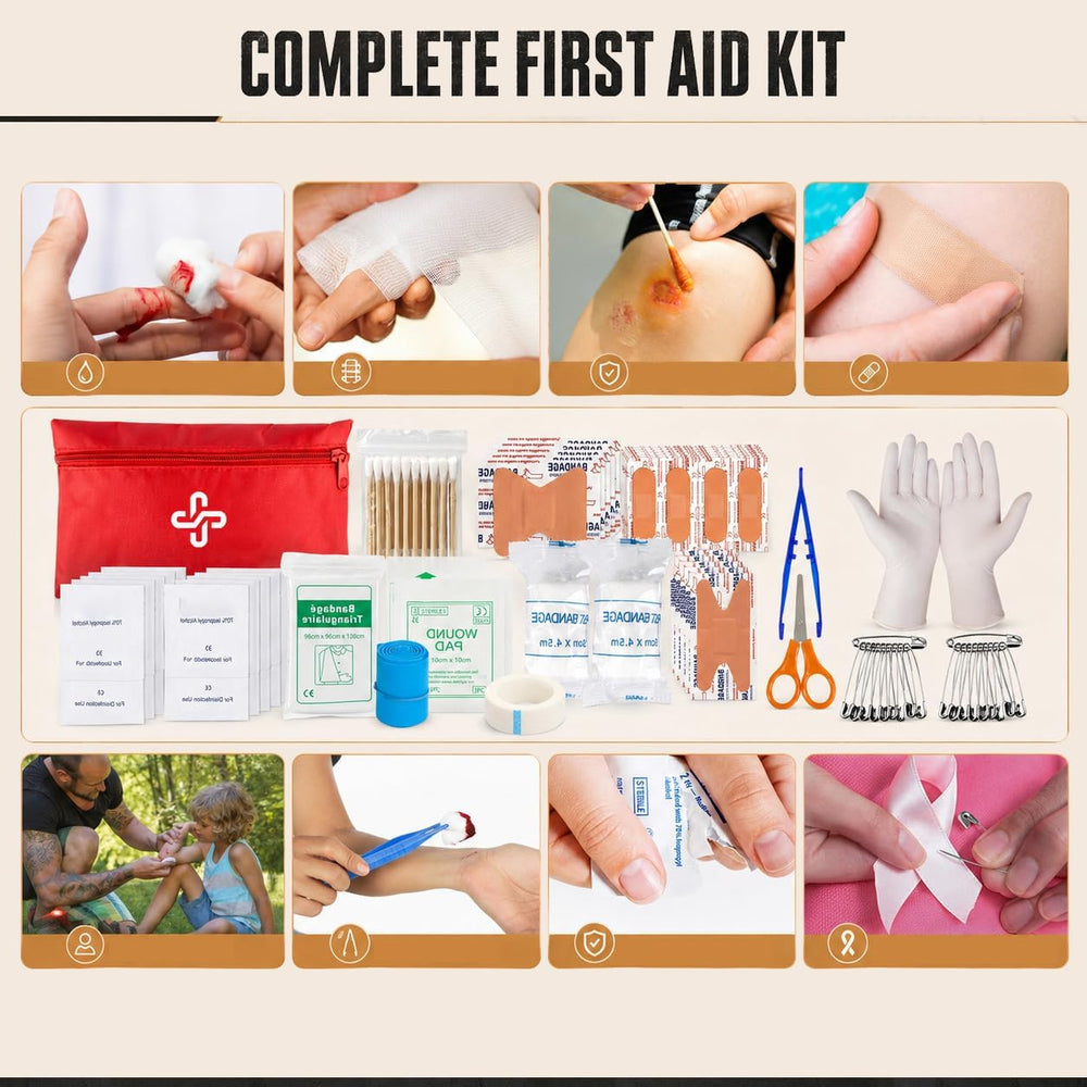 Survival Kit, 250Pcs Survival Gear First Aid Kit with Molle System Compatible...