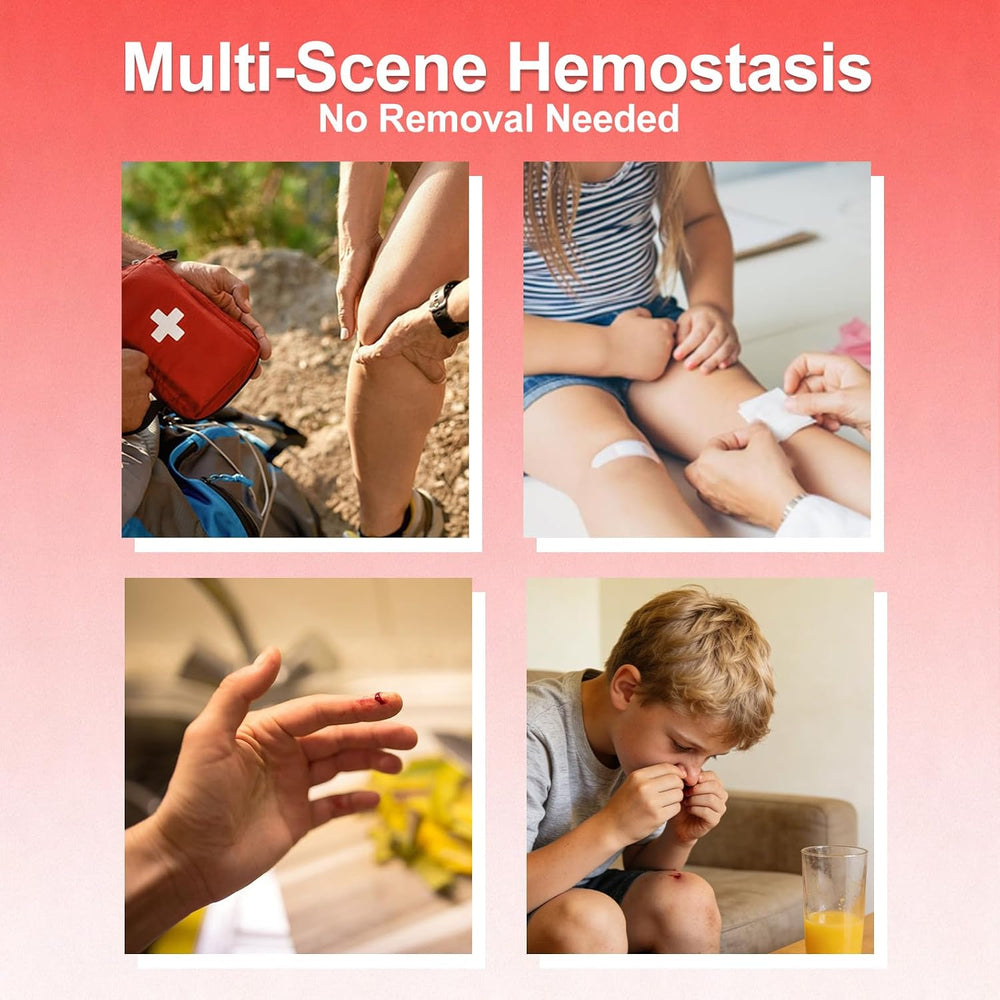 Soluble Hemostatic Gauze,4"X4" Quick Clot Combat Gauze Pads