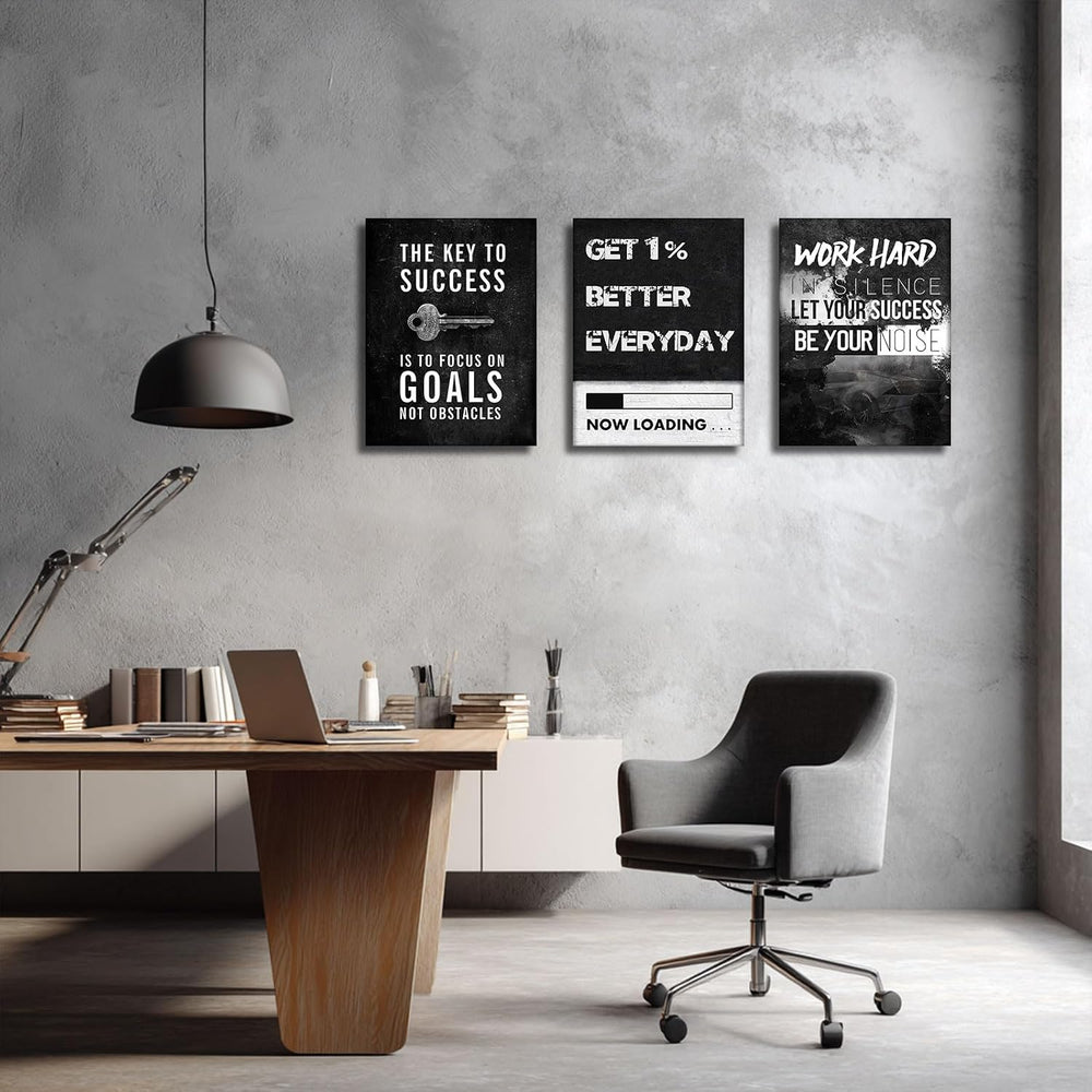 Motivational Wall Decor Inspirational Wall Art Canvas Poster Success Goal Art...