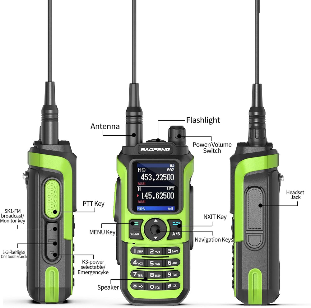 Baofeng Radio Ham Radio UV-5R Upgrade UV-21R Ham Radio Handheld Rechargeable ...