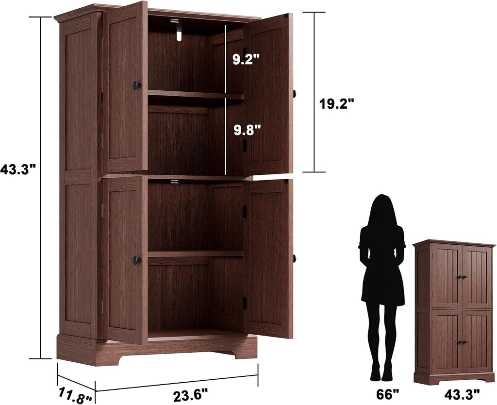 ChooChoo Bathroom Floor Cabinet with Adjustable Shelves