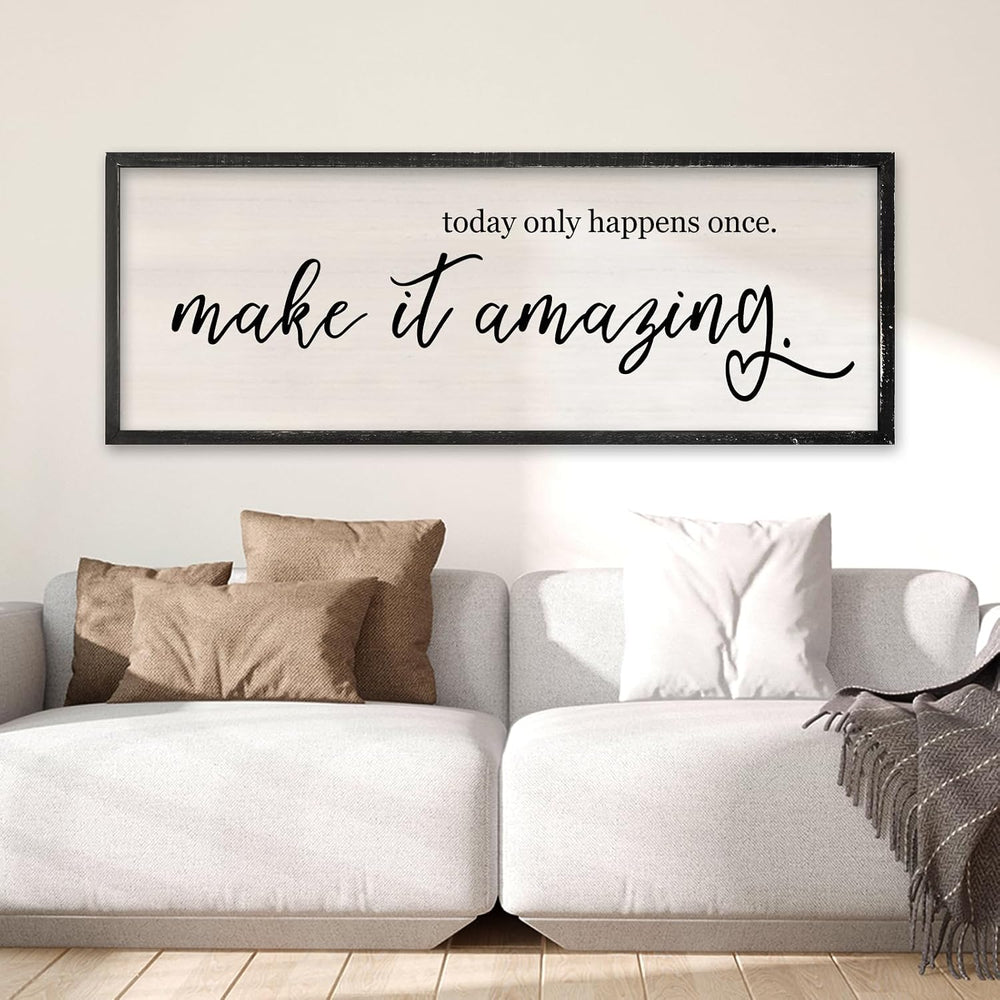 RLWangChao Today Only Happens Once Make It Amazing Wall Art 32"X12"...