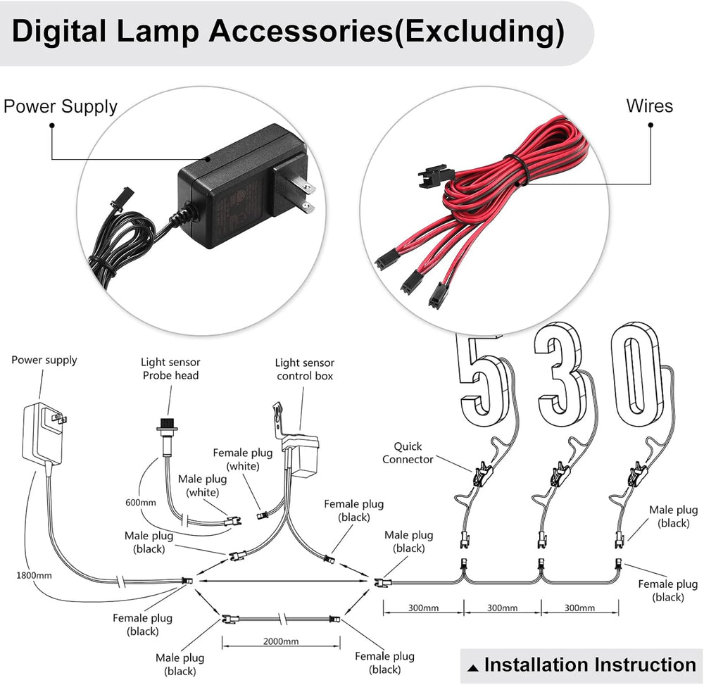 LMP 12V DC Low Voltage Led House Address Numbers