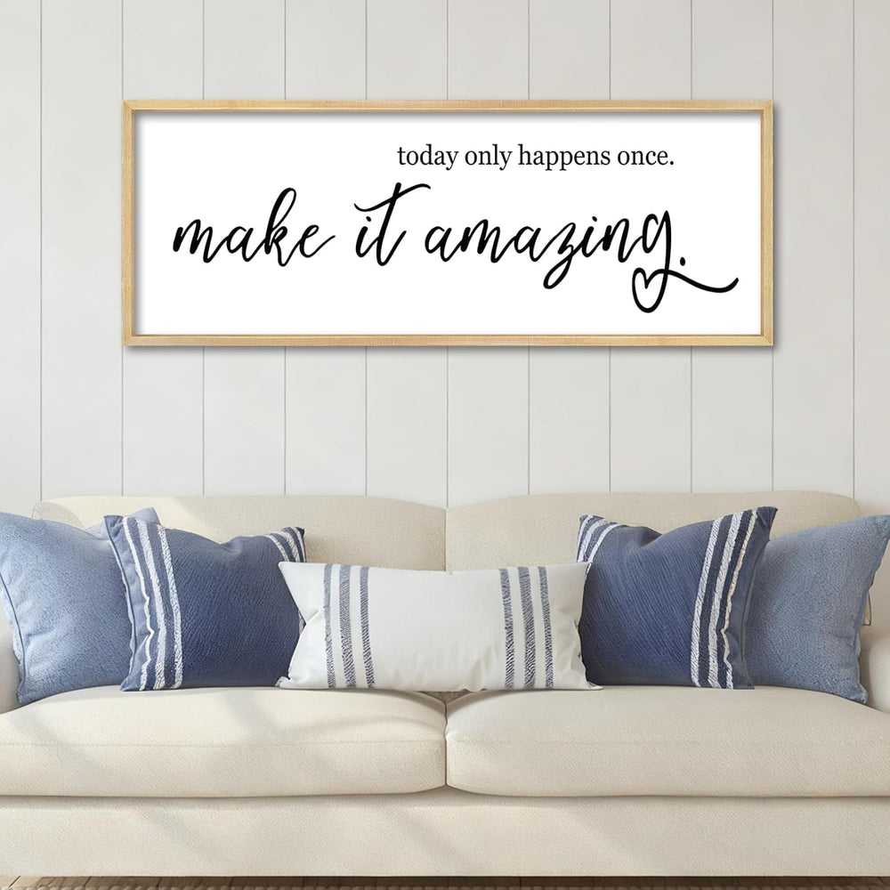 Inspirational Wall Art Decor "Today Only Happens Once" Motivational...