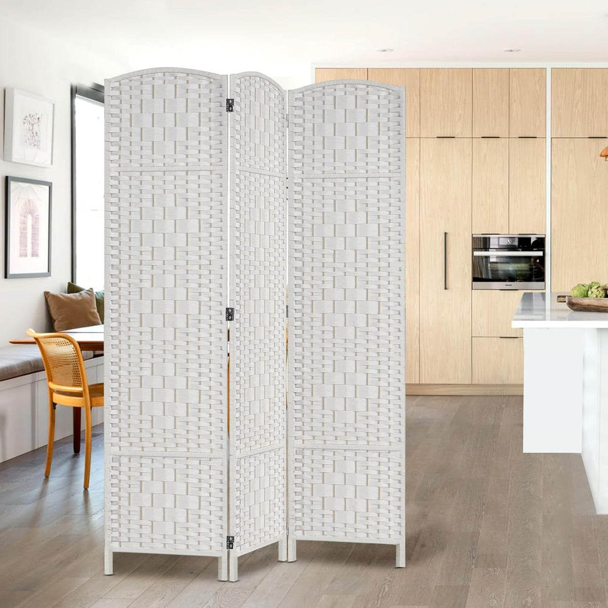 RHF Room Divider Panel,Partition Room Dividers,3Panel Privacy Screen,White