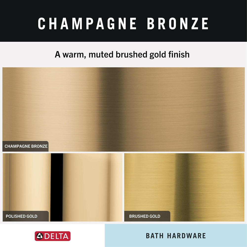 Delta Double Towel Hook for Bathroom or Kitchen| Champagne Bronze | Cassidy A...