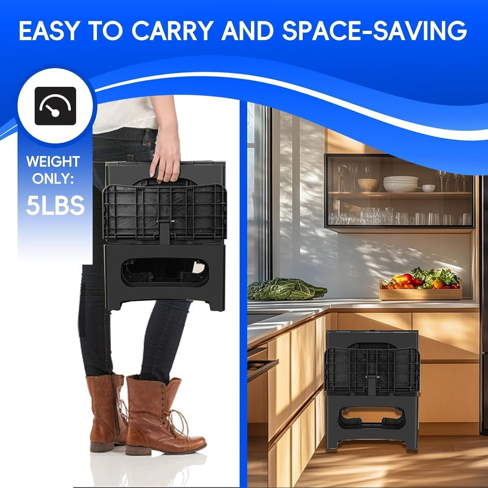 Collapsible 2-Step Stool, 8x17inch Non-Slip Hot Tub Steps Outdoor