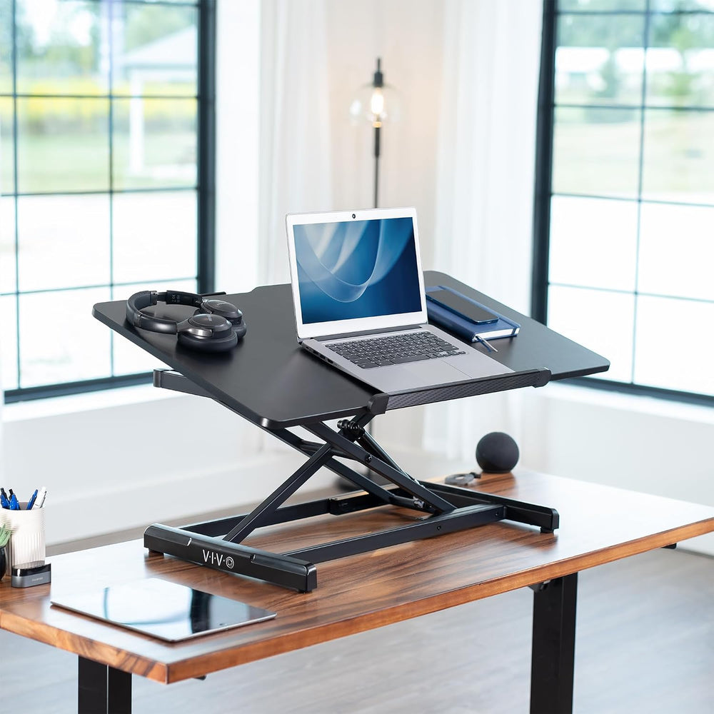 VIVO Black 36 in Tilting Stand Up Desk Converter, DESK-V036T