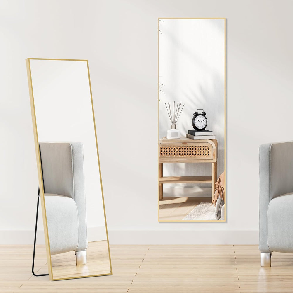 DUMOS Gold Full Length Mirror 59"x16.5" Full Body Floor Mirror for ...