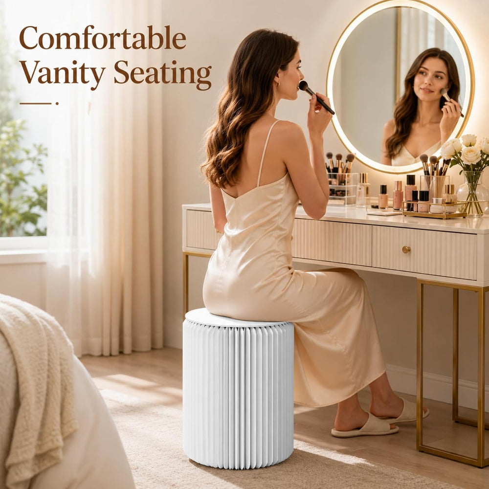 Folding Stool-17Inch Home Furniture 660lb Load Capacity Foldable Foldable