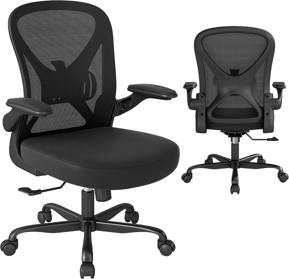 Ergonomic Mesh Office Chair, Adjustable Lumbar Support, Black