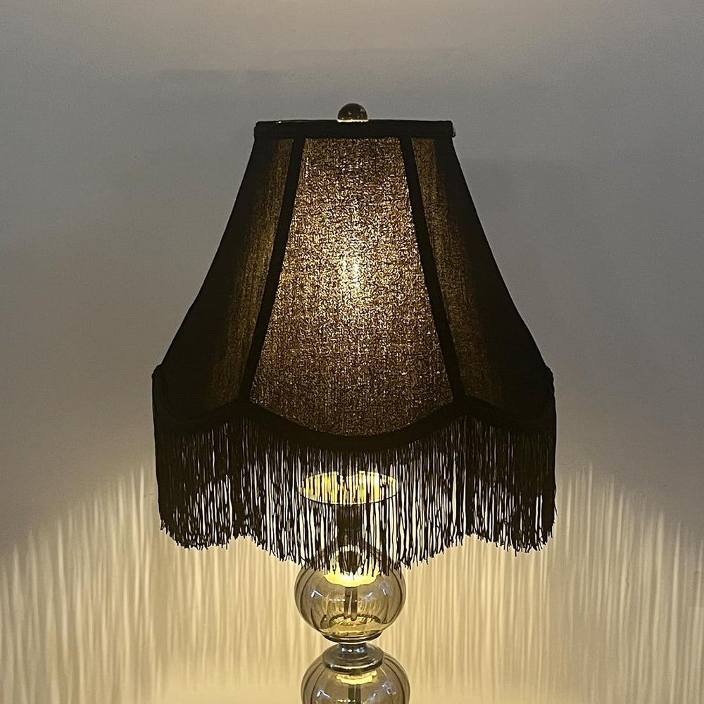 Black Bell Lamp Shades, 6" Top x 13" Bottom x 9.25" High, Scal...