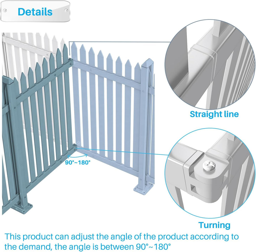Patio Vinyl Picket Fence Panels 30/ High x 84/ Wide White PVC Decorative for ...