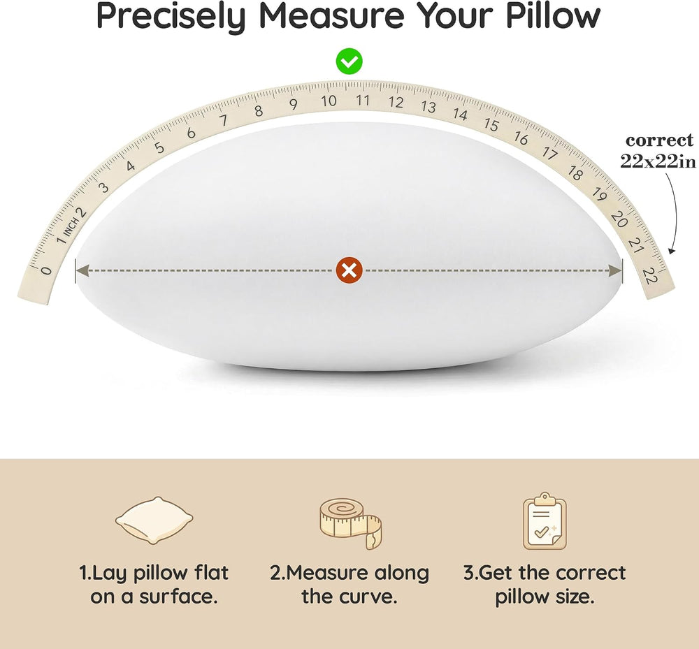AM AEROMAX 22x22 Memory Foam Throw Pillow Insert, Square, White