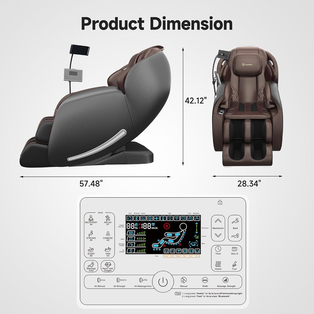 Real Relax 2026 3D Massage Chair Full Body with Unique Phone Controller