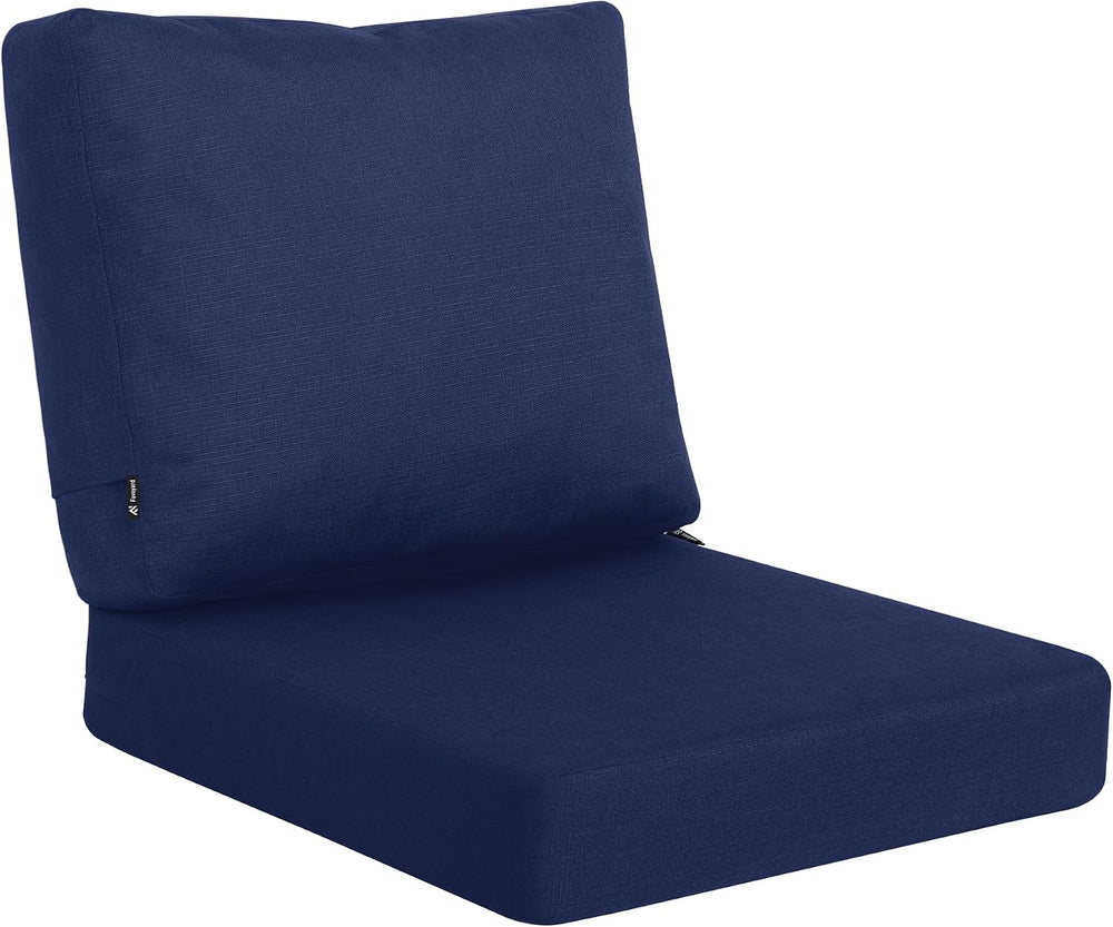 Favoyard Deep Seat Patio Cushion Set, Blue, 22 x 22 inch