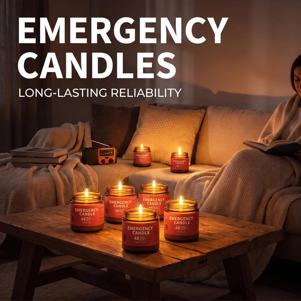 Chuarry 6 Pack Emergency Candles Long Burning 48 Hours Power Outage