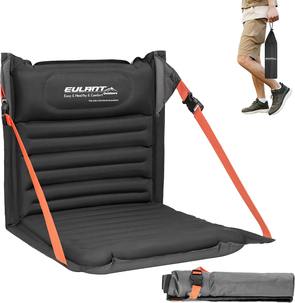 Inflatable Folding Seats for Camping,Portable Stadium Seats w/Back Support