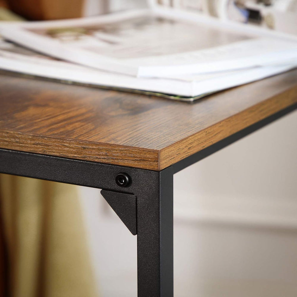 VASAGLE C Shape End Table for Couch or Sofa, Industrial Small Side Table