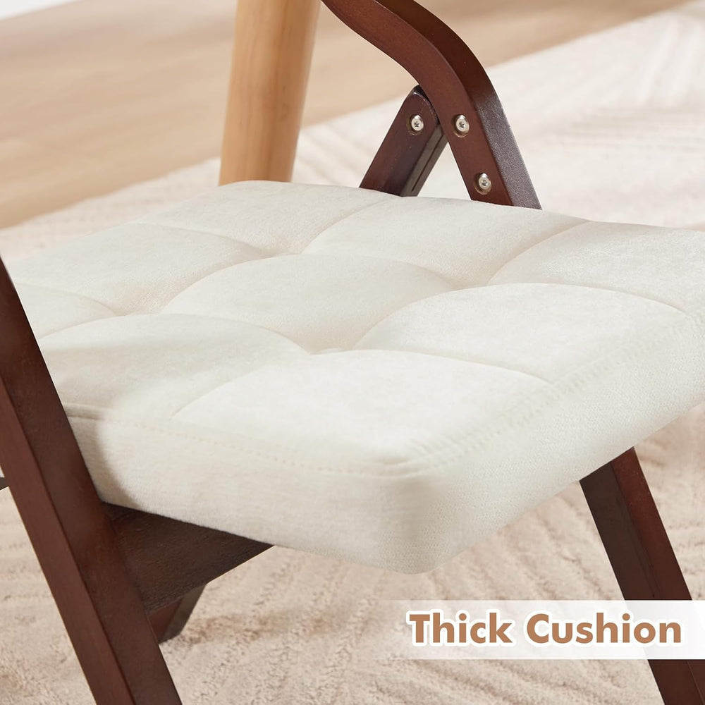 2-Pack Folding Dining Chairs with Cushion,Padded Foldable Dining Chairs,Porta...