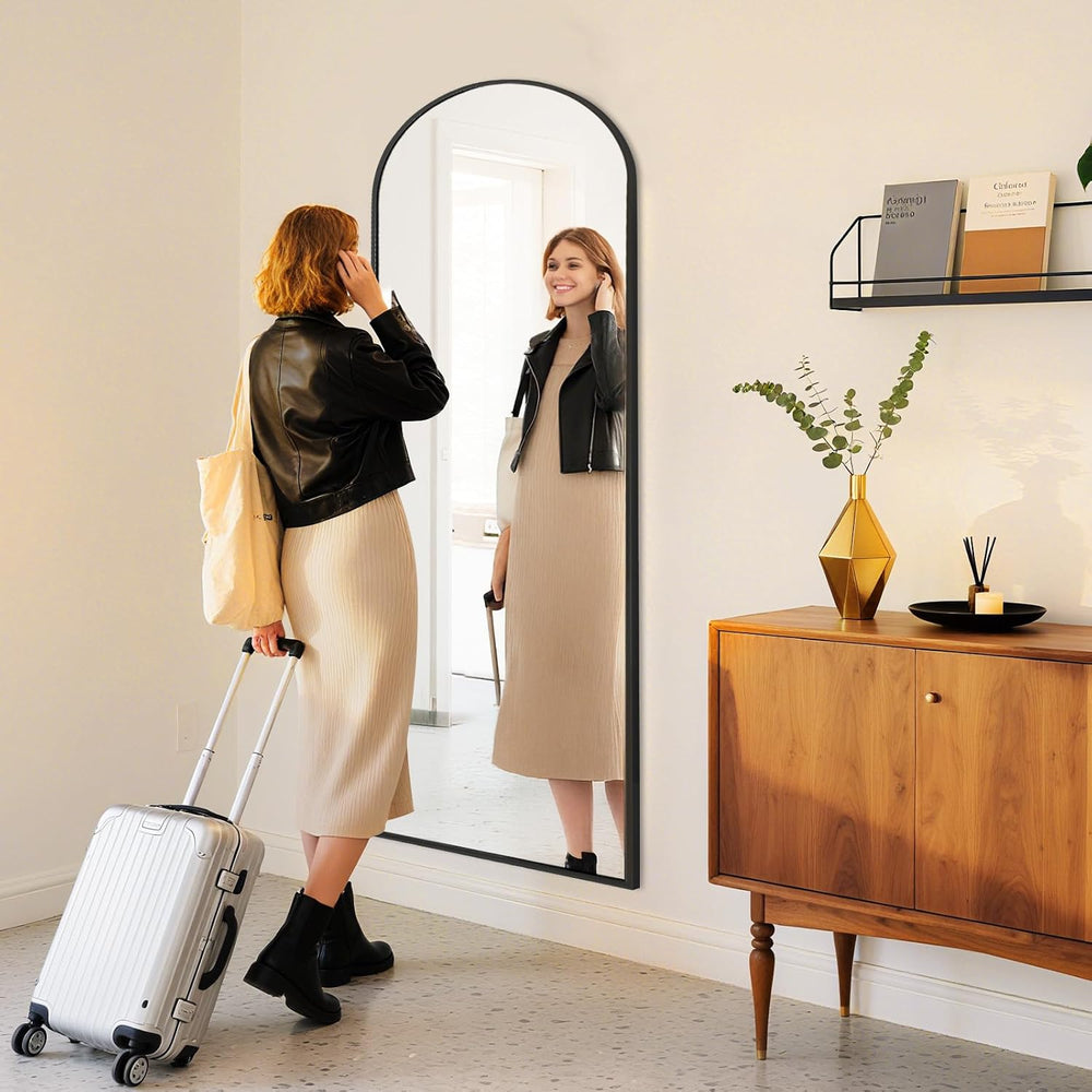 DUMOS 63"x20" Arched Full Length Floor Mirror, Full Body Mirror wit...