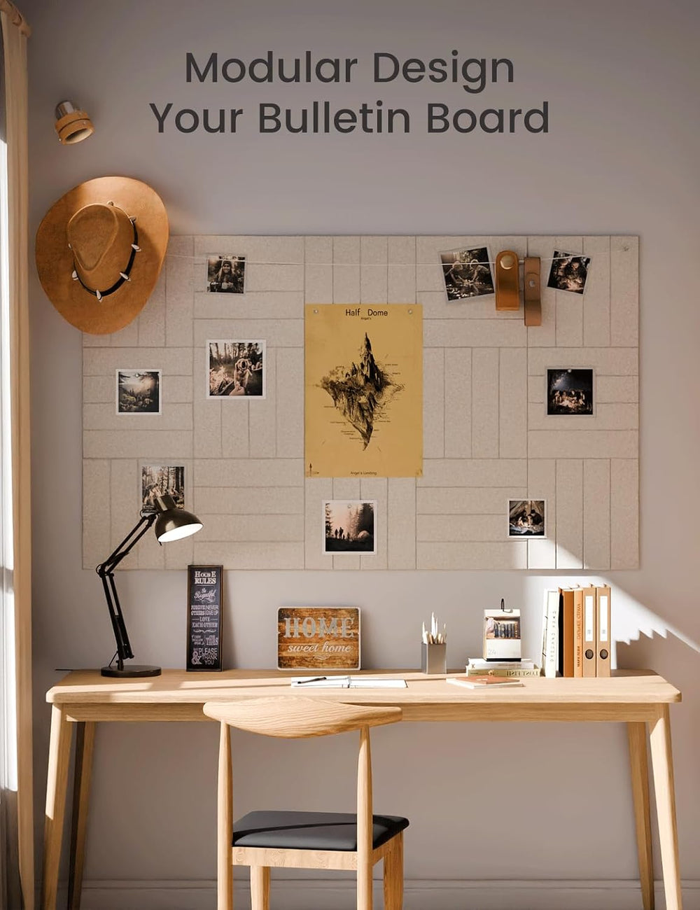 Fluxynara Felt Bulletin Board & Cork Board Alternative 48'' x 36&...