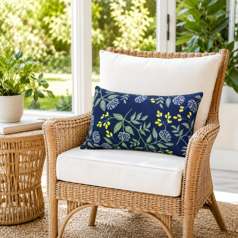 Outdoor Lumbar Pillows 12"x20" Waterproof Patio Pillows with Inserts