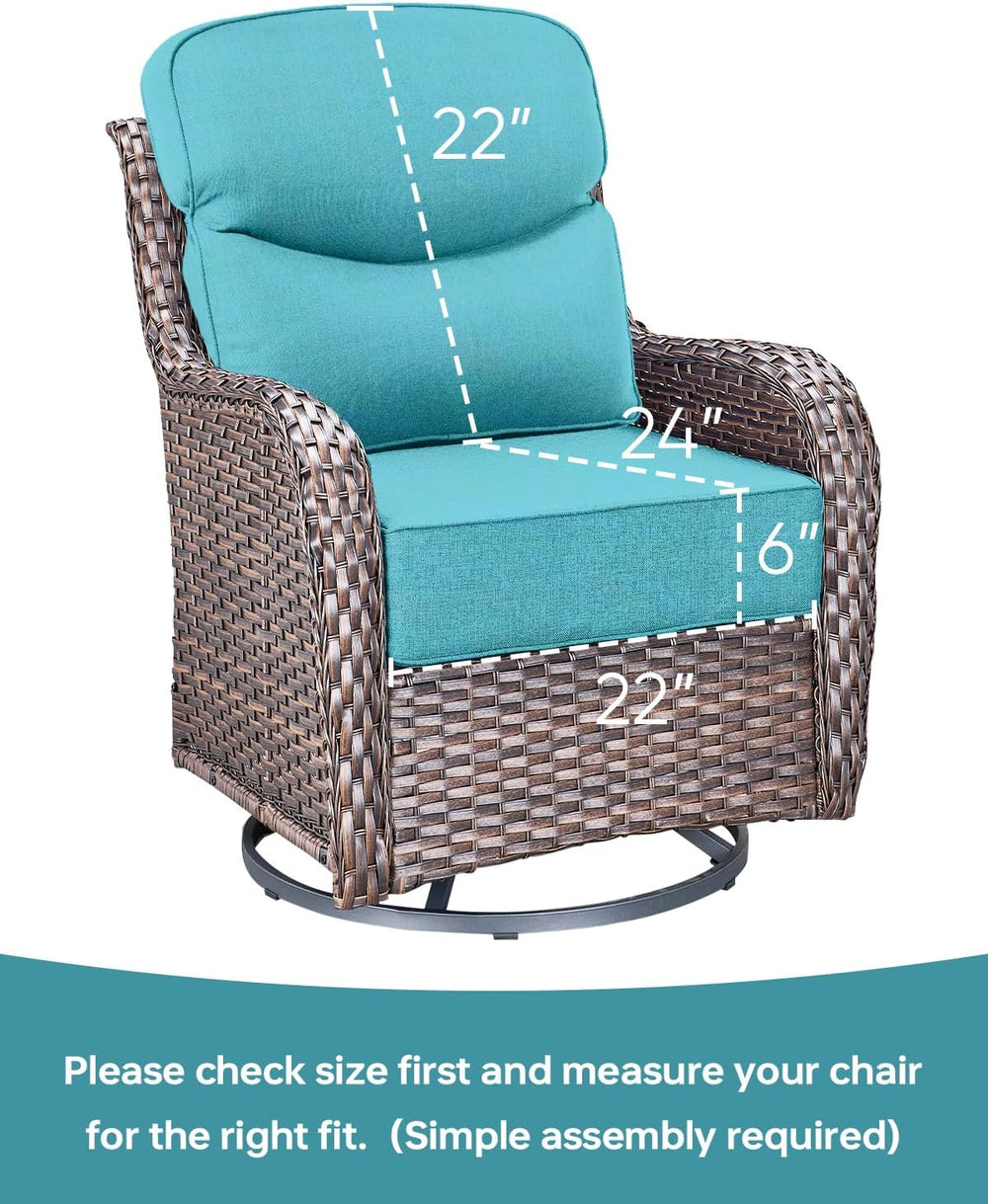 Luxury 22x24/22x25 6-Inch Smile Outdoor Cushions - 1 Set Deep Seat Water-Resi...