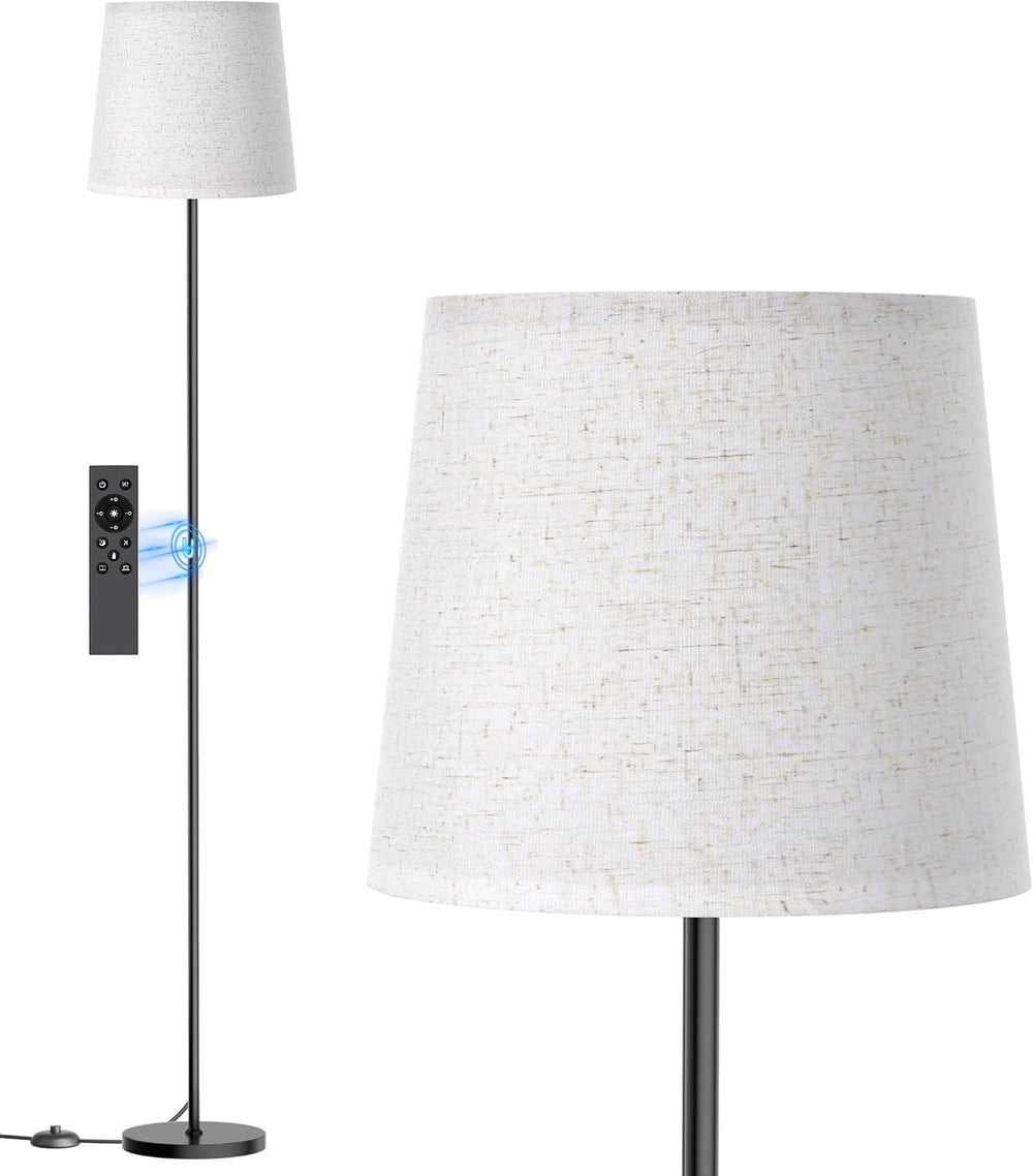 SIBRILLE Dimmable Floor Lamp with Linen Shade for Living Room