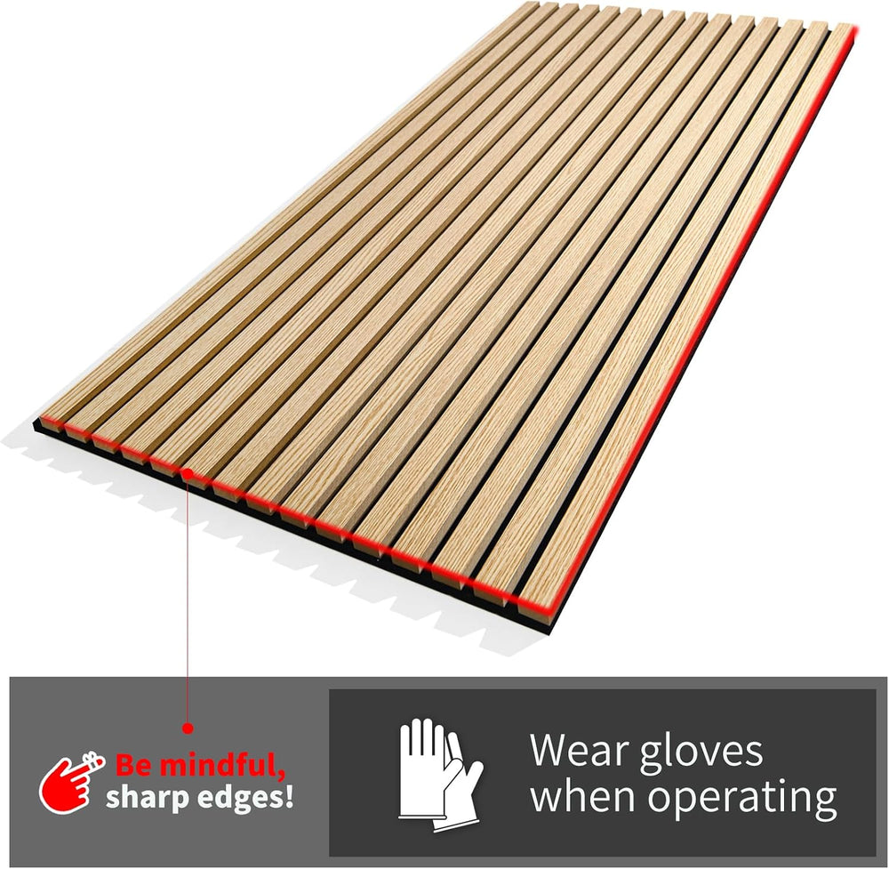 Art3d 4-Pack Soundproof Wood Slat Wall Panels, 94.5 x 7.9 Inch, Walnut