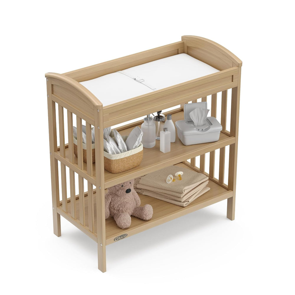 Graco Benton Changing Table with Water-Resistant Changing Pad, Driftwood